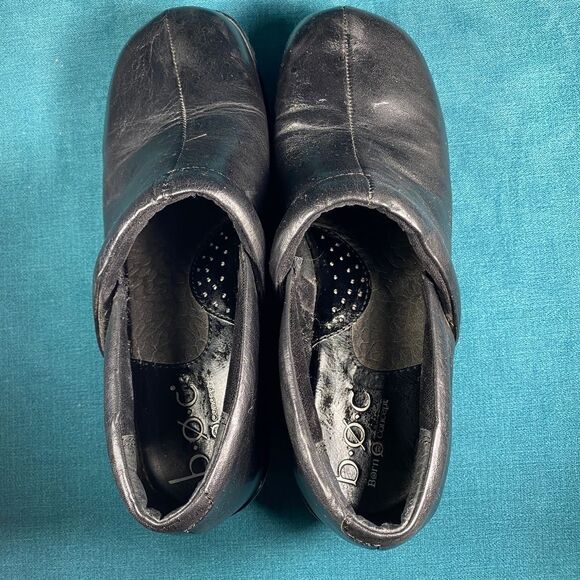 Size 8 - Women’s B.O.C. Black leather clogs - Picture 6 of 8